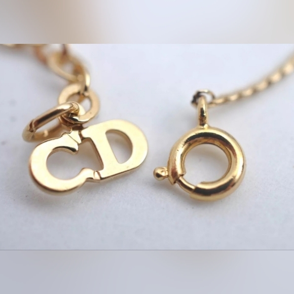 DIOR Christian Dior CD Red Ruby Stone Necklace - Picture 7 of 7